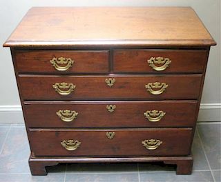 Antique Mahogany 2 over 3 Drawer Chest .