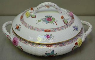 Herend Chinese Bouquet Covered Vegetable Bowl.