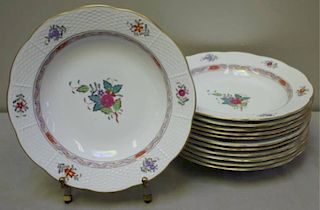 12 Herend Chinese Bouquet Soup Bowls.