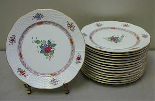 15 Herend Chinese Bouquet 9" Plates.