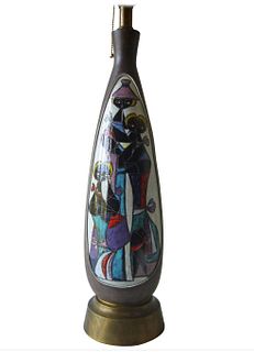 Marcello Fantoni Italian Design Glazed Ceramic Figural Lamp