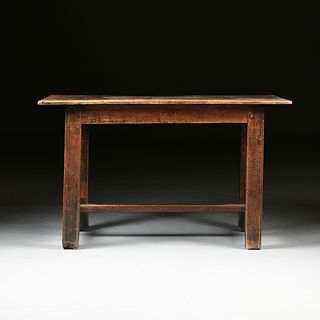 ANTIQUE PROVINCIAL OAK KITCHEN TABLE, 18TH CENTURY, POSSIBLY ENGLISH,