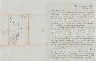 A REPUBLIC OF TEXAS DOCUMENT, "An Impassioned Letter by Sam Houston Extoling the Virtues of Former President Andrew Jackson," HOUSTON, DECEMBER 23, 18