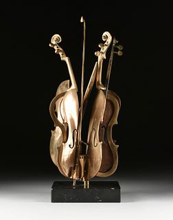 ARMAN (American/French 1928-2005) A BRONZE SCULPTURE, "Violin," 1994,