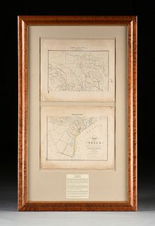 TWO ANTIQUE ANTEBELLUM MAPS, "Map of Texas," WOLFENBUTTEL, GERMANY, 1851,