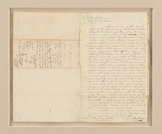 TEXAS LAND SALE DOCUMENT, CONSULATE OF THE REPUBLIC OF TEXAS, NEW ORLEANS, 1838,