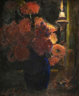 GRACE SPAULDING JOHN (American/Texan 1890-1972) A PAINTING, "The Lighted Candle," 1923,