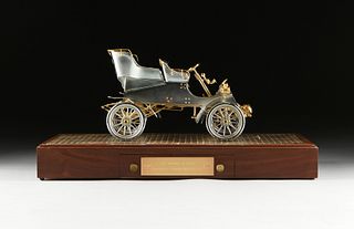 A FORD 75th ANNIVERSARY STERLING SILVER AND GOLD 1903 MODEL A FORD, BY AMERICAN SILVERSMITHS GUILD, 1977,