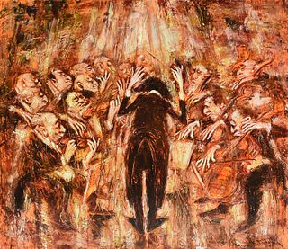 MARK TOCHILKIN (Russian/Israeli b. 1958) A PAINTING, "Conductor on the Upbeat,"