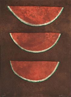 RUFINO TAMAYO (Mexican 1899-1991) A PRINT, "Sandias (Watermelons)," CIRCA 1973,