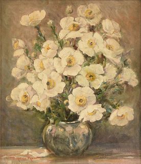 THORWALD PROBST (American 1886-1948) A PAINTING,"Matilija Poppies,"