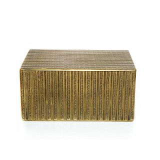 BRONZE BOX WITH WOOD LINING
