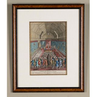 FRAMED COLOR PRINT, A VIEW OF THE HOUSE OF PEERS