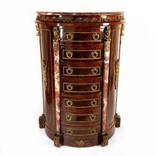 FRENCH EMPIRE STYLE DEMILUNE CHEST