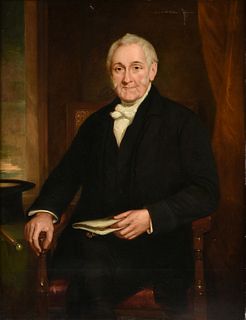 AMERICAN SCHOOL (19th Century)  A PAINTING, "Portrait of a Gentleman," 