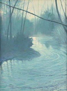 WILLIAM ANZALONE (American/Texas b. 1935) A PAINTING, "Ripples,"