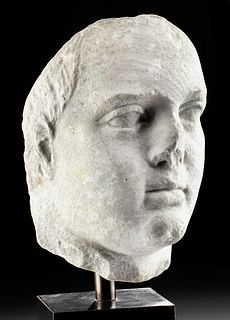 Greek Ptolemaic Marble Head - A Ptolemy, ex-Bonhams