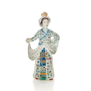 ANTIQUE CHINESE PORCELAIN FIGURINE WITH HANFU DRESS