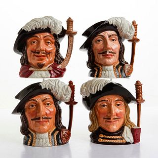 4 ROYAL DOULTON LG CHARACTER JUGS THE THREE MUSKETEERS