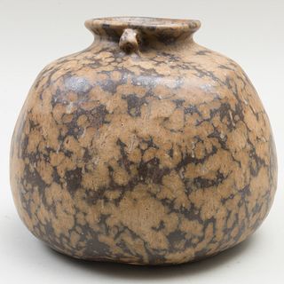 Contemporary Mottled Earthenware Vase