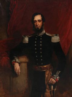 A 19TH C. ENGLISH SCHOOL PORTRAIT OF A NAVAL OFFICER