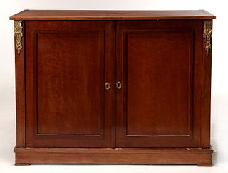 A CIRCA 1800 CONTINENTAL FRUITWOOD SIDE CABINET