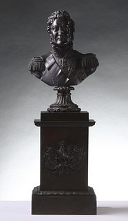 A GOOD 19TH CENTURY BRONZE BUST OF LOUIS PHILLIPPE I