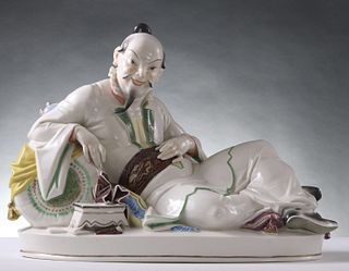 HUGO MEISEL CONTINENTAL PORCELAIN CHINESE FIGURE