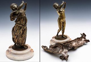 A NUDE REVEALED FRENCH RISQUE BRONZE CIRCA 1900