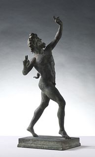 BRONZE STATUE AFTER THE 'DANCING FAUN OF POMPEII'