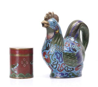 A GROUPING OF 20TH CENTURY CLOISONNE