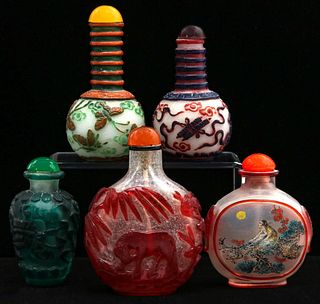 MODERN PEKING GLASS AND OTHER CHINESE SNUFF BOTTLES