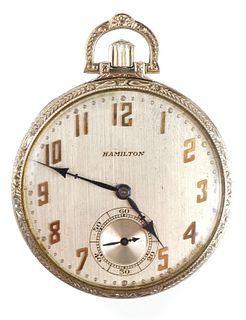 14k Gold Hamilton 19-Jewel Pocket Watch