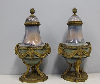 Finest  Quality Pair Of Antique Bronze Mounted
