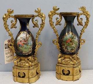 An Antique And Fine Quality Pair Of Bronze Mounted