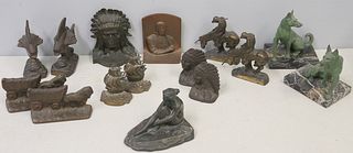 Large Grouping Of Bronze And Metal Bookends