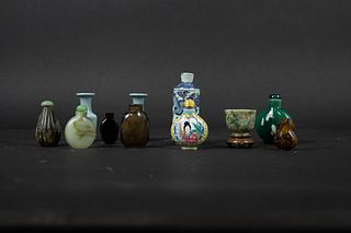 Grouping of Chinese Snuff Bottles and Smalls.