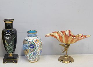 Lot Of Antique Glass Cabinet Items.