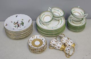 Herend, Minton And Limoges Porcelain Grouping