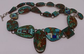 JEWELRY. J. Piaso Jr. Sterling and Turquoise