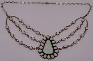 JEWELRY. Signed Southwest Sterling and Opal