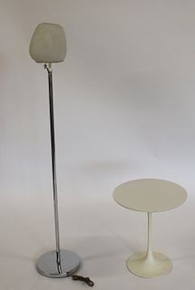 Midcentury Saarinen End Table Together With