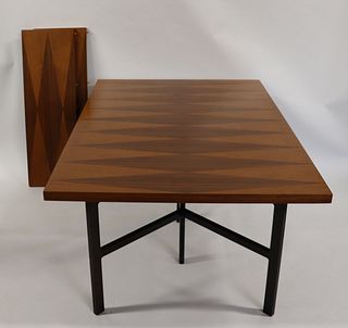 Midcentury Dining Table With Ebonised Base And