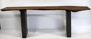 Vintage Nakashima style Wood Top Console With