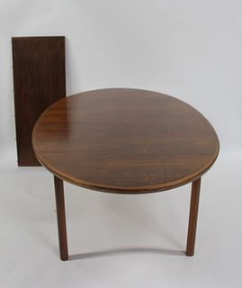 Midcentury Rosewood Dining Table With 1 Leaf