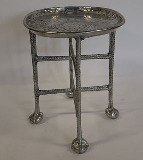 Arthur Court Signed Aluminum Tray Top Table