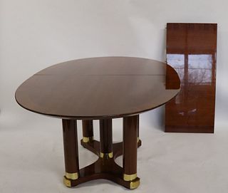 Hendrendon Signed Oval Dining Table With Leaf.