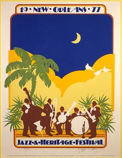 1977 New Orleans Jazz Festival Poster