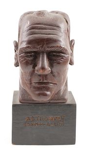 JOHN GLENN, Folk Art Carved Bust