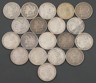 19 Morgan Silver Dollars, various dates